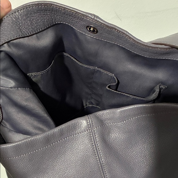 COACH Steel Blue Leather Bag Tote - Picture 6 of 8